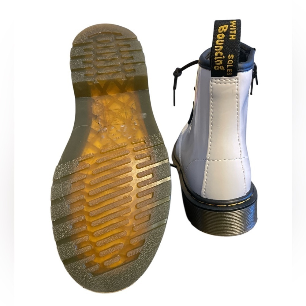Dr. Martens 1460 Black and White Boots - Picture 4 of 5